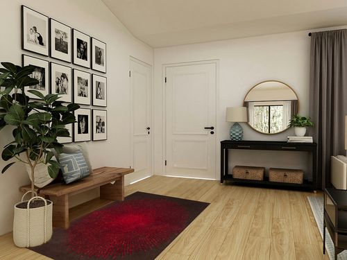 SAFAVIEH Soho Collection 3'6" x 5'6" Brown / Red SOH655T Handmade Premium Wool & Viscose Area Rug in Transitional Minimalistic Entryway