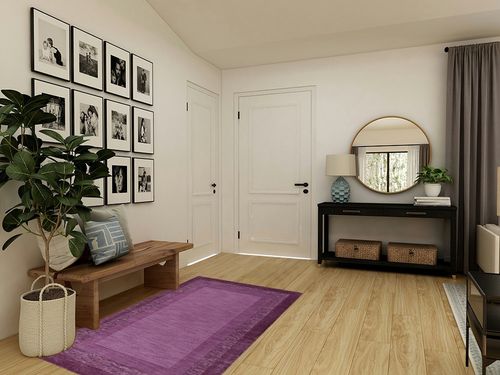 SAFAVIEH Impressions Collection Accent Rug - 4' x 6', Fuchsia & Purple, Handmade Wool, Ideal for High Traffic Areas in Entryway, Living Room, Bedroom (IM821A) in Transitional Minimalistic Entryway