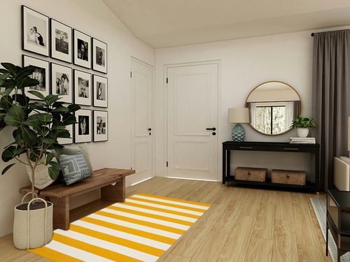 SAFAVIEH Montauk Collection Accent Rug - 4' x 6', Yellow & Ivory, Handmade Flat Weave Boho Farmhouse Cotton Stripe, Ideal for High Traffic Areas in Entryway, Living Room, Bedroom (MTK712A) in Transitional Minimalistic Entryway