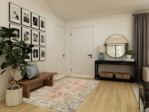 nuLOOM Ren Vintage Floral Machine Washable Area Rug in Transitional Minimalistic Entryway