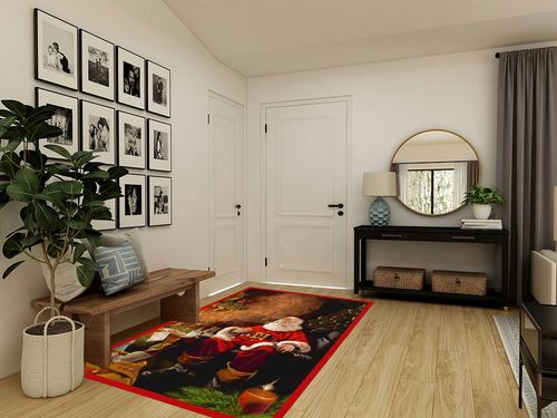 Milliken RJ McDonald Christmas Party Novelty Rug Rug Size: 5'4" x 7'8" in Transitional Minimalistic Entryway