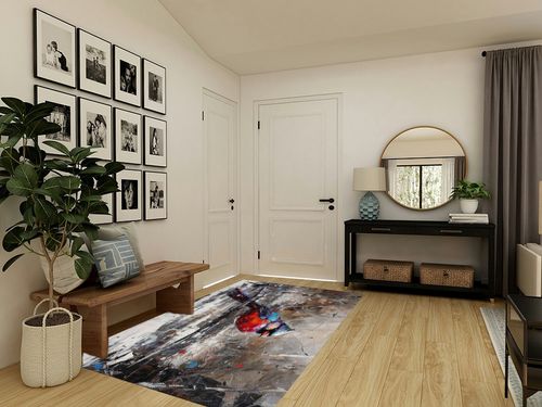 Christmas Area Rug 5 x 8, Washable Bedroom Rug Non-Slip Kitchen Rugs Non Shedding Floor Cover Mat Runner Rug for Living Room Dining Room Outdoor Carpet Winter Red Birds Abstract Painting in Transitional Minimalistic Entryway