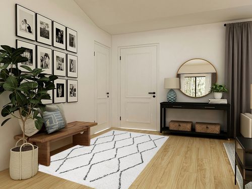 JONATHAN Y MOH405A-5 Catala Moroccan Diamond Shag Indoor Area-Rug Bohemian Geometric Modern Glam Easy-Cleaning Bedroom Kitchen Living Room Non Shedding, 5 X 8, White/Black in Transitional Minimalistic Entryway