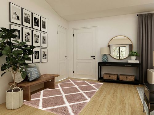 RUG BRANCH Soft Plush Retro Contemporary Boho Shag Brown White Indoor Area Rug for Living Room, Bedroom, Dining Room, and Kitchen - 5' x 7' (5'3" X 7'7") in Transitional Minimalistic Entryway