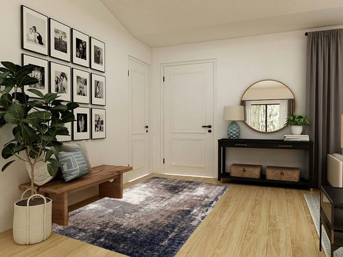 RUG BRANCH Soft Plush Retro Contemporary Abstract Shag Grey White Indoor Area Rug for Living Room, Bedroom, Dining Room, and Kitchen - 5' x 7' (5'3" X 7'7") in Transitional Minimalistic Entryway