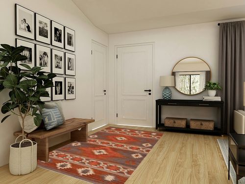 Safavieh Kilim Collection Area Rug - 5' x 8', Brown & Dark Grey, Handmade Tribal Southwestern Boho Rustic Wool, Ideal for High Traffic Areas in Living Room, Bedroom (KLM331T) in Transitional Minimalistic Entryway