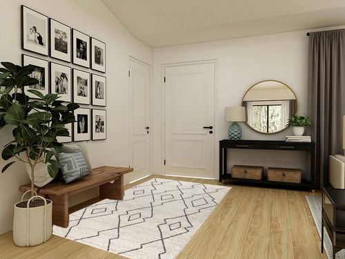 JONATHAN Y MOH202A-5 Alia Moroccan Beni Souk Indoor Farmhouse Area-Rug Bohemian Minimalistic Geometric Easy-Cleaning Bedroom Kitchen Living Room Non Shedding, 5 X 8, Cream,Black in Transitional Minimalistic Entryway