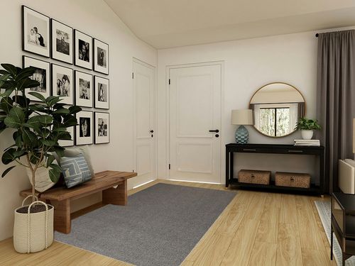 Furnish my Place Solid Color Rug - Gray, 5' x 8', Indoor/Outdoor Area Rug, Stain & Fade Resistant, Easy to Clean Carpet, Pets and Kids Friendly Rug, Area for Bedroom, Living Room, Wedding in Transitional Minimalistic Entryway