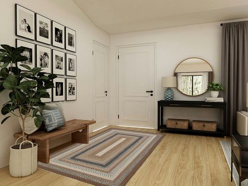 SAFAVIEH Braided Collection Area Rug - 5' x 8', Brown & Multi, Handmade Country Cottage Reversible, Ideal for High Traffic Areas in Living Room, Bedroom (BRD313A) in Transitional Minimalistic Entryway
