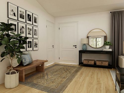 JONATHAN Y MDP501C-5 Boho Cottage Medallion 5 ft. x 8 ft. Area Rug, Bohemian, Vintage, Southwestern, Casual, Transitional, Office, Living Room, Family Room, Dining Room, Bedroom, Blue/White in Transitional Minimalistic Entryway