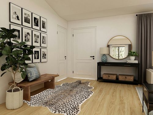 Erin Gates by Momeni Acadia Cheetah Multi Faux Hide Area Rug 5'3" X 7'10" - Multicolor in Transitional Minimalistic Entryway