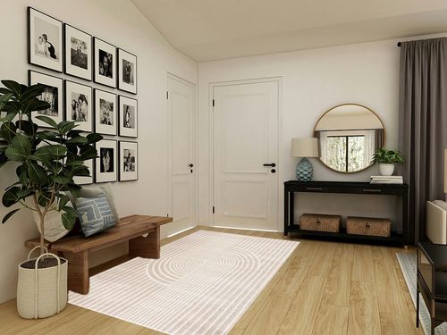 Abani Rugs Beige Arch Pattern Knot Modern Print Premium Area Rug - Contemporary No-Shed Neutral 5’3” x 7’6” (5'x8') Bedroom Rug in Transitional Minimalistic Entryway