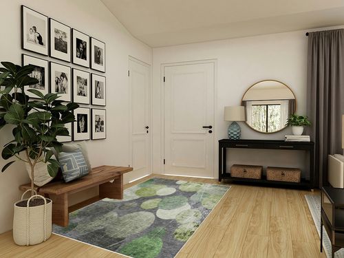 Addison Rugs Chantille ACN556 Green 5' x 7'6 Indoor Outdoor Area Rug, Stain Resistant, Machine Washable, Non Shedding, Bedroom, Living Room, Dining Room, Kitchen Rug in Transitional Minimalistic Entryway