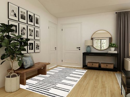 Eyely HOM406A-5 Moroccan Hype Petra Stripe Geometric Shag Indoor Area Rug Bohemian;Transitional;Modern, Bedroom, Kitchen, Living Room, Easy-Cleaning, Non-Shedding, 5 X 8, White/Gray in Transitional Minimalistic Entryway