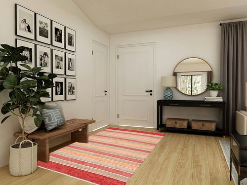 SAFAVIEH Striped Kilim Collection 5' x 8' Rust/Red STK316P Handmade Premium Jute Living Room Dining Bedroom Area Rug in Transitional Minimalistic Entryway