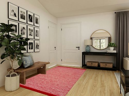 SAFAVIEH Montauk Collection Area Rug - 5' x 8', Red, Handmade Tassel Cotton, Ideal for High Traffic Areas in Living Room, Bedroom (MTK610N) in Transitional Minimalistic Entryway