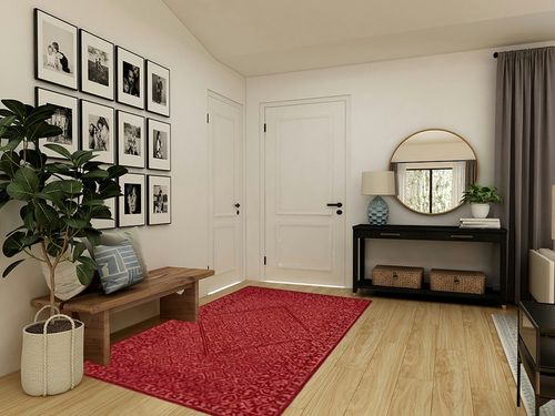 SAFAVIEH Dip Dye Collection Area Rug - 5' x 8', Red, Handmade Oriental Diamond Wool, Ideal for High Traffic Areas in Living Room, Bedroom (DDY151Q) in Transitional Minimalistic Entryway