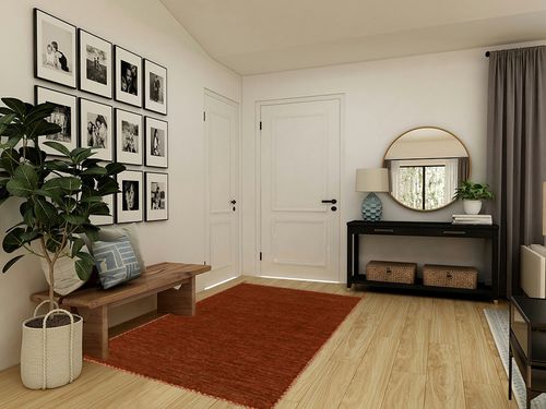 SAFAVIEH Montauk Collection Area Rug - 5' x 8', Orange & Black, Handmade Flat Weave Cotton Corner Tassel, Ideal for High Traffic Areas in Living Room, Bedroom (MTK150P) in Transitional Minimalistic Entryway