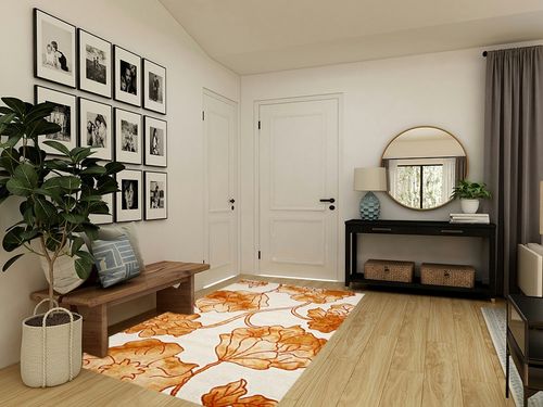 SAFAVIEH Dip Dye Collection 5' x 8' Ivory / Orange DDY683A Handmade Floral Watercolor Premium Wool Area Rug in Transitional Minimalistic Entryway