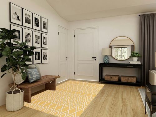 Jill Zarin Outdoor Collection Area Rug - Turks and Caicos (5' 3" x 8' Rectangle Yellow Ivory/Ivory) in Transitional Minimalistic Entryway