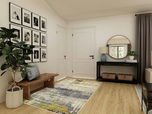 Unique Loom Chromatic Collection Modern Rustic & Vibrant Abstract Area Rug for Any Home Décor, 5 x 8 ft, Beige/Gray in Transitional Minimalistic Entryway