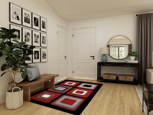 United Weavers Dallas Spaces Accent Rug in Transitional Minimalistic Entryway