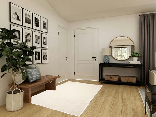 ECARPETGALLERY Ultra Soft & Plush Shag Rug, White Fluffy Carpet for Living Room Bedroom, 5'3'' x 7'3'', 109778 in Transitional Minimalistic Entryway