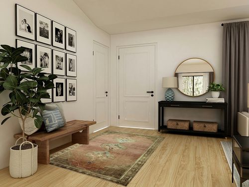 Magnolia Home by Joanna Gaines x Loloi Sinclair SIN-06 Collection Machine Washable Clay / Tobacco 5'-0" x 7'-0" Area Rug in Transitional Minimalistic Entryway