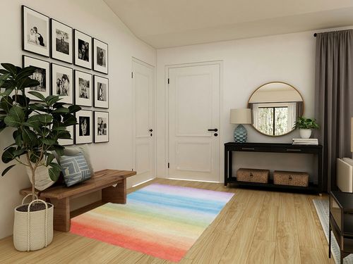 Well Woven Kids Rugs Sunrise 5' x 7' Multi Color Modern Printed Machine Washable Area Rug in Transitional Minimalistic Entryway
