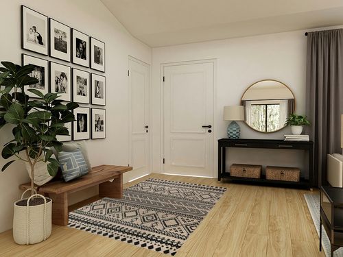 Lahome Boho Easy Jute Area Rug - 5x7 Washable Living Room Rug Large Black Rug for Bedroom Dining Room Mat, Southwestern Kid Pet Friendly Indoor Outdoor Rug Floor Throw Carpet for Coffee Table Cottage in Transitional Minimalistic Entryway