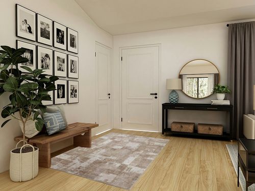 Area Rug Living Room Rugs: 5x7 Indoor Soft Small Low Pile Carpet Abstract Decor Large Washable for Bedroom Dining Room Under Kitchen Table Home Office - Beige/Ivory in Transitional Minimalistic Entryway
