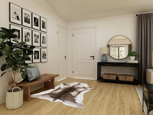 KOOBAYR Faux Cowhide Rug 5x6 feet - Cow Print Rug - Synthetic Cowhide and Western Decor Rug - Cow Rugs for Living Room Bedroom & Office Machine Washable Rug in Transitional Minimalistic Entryway