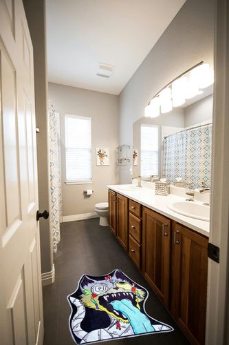 OPOLLO Funny Evil Monster Cat Bedroom Rug Home Decor Indoor Doormat Halloween Personality Shape Bath Rugs (32x26 ''), Plush Soft Absorbent in Wooden and Grey Bathroom