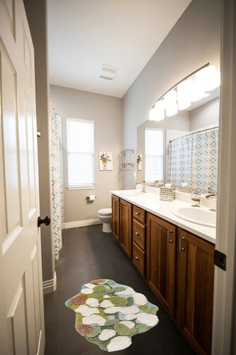 KOYPEM Moss Rug,3D Mountains River Flowers Grass Moss Rug for Bedroom Aesthetic Decor, Indoor Floor Plush Shaggy Bedside Area Rug 24x35 inch in Wooden and Grey Bathroom