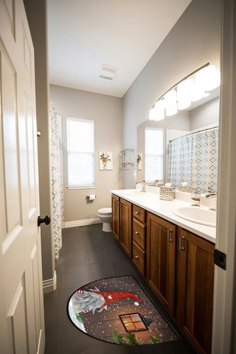 Christmas Traditional Gnome Half Round Doormat Xmas Cute Gnome Washable Semi Circle Area Rug Non Slip Absorbent Half Moon Rug for Indoor Outdoor Bathroom Kitchen Living Room Fireplace Floor Mat in Wooden and Grey Bathroom