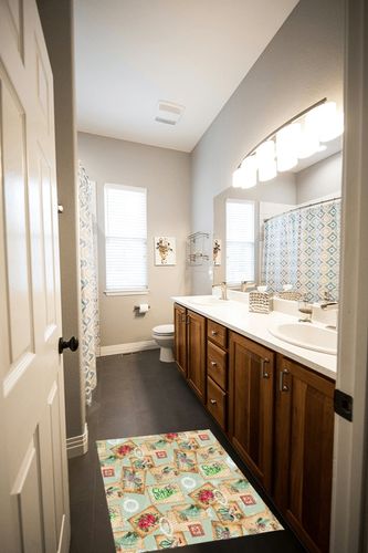 OComster Christmas Rectangle Shape Large Area Rugs - 2 x 3 Feet Xmas Tree Poinsettia Pinecone Stamp Green - (Non-Woven + Rubber) Low File Floor Mat in Wooden and Grey Bathroom