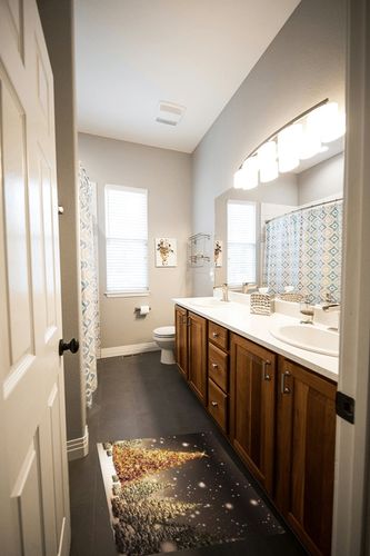 Area Rugs Non-Slip Washable Rug Beautiful Landscape of Christmas Indoor Rug Rubber Backing Floor Mats Home Decor Carpet for Living Room Dining Room Non Shedding 2x3 Ft in Wooden and Grey Bathroom