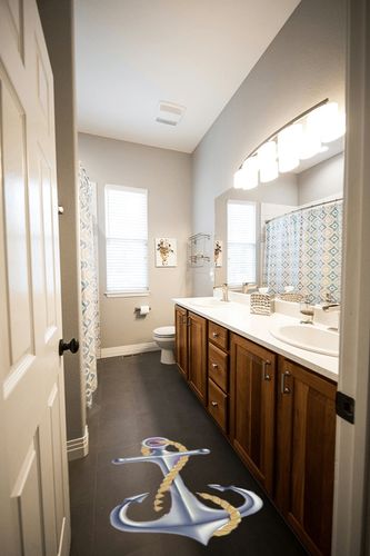 Shag Door Mats Bath Rugs Nautical Anchor Purple Gradient Wave,Soft Fluffy Doormats Non Slip Carpet Color Line Stripe Ombre Art,Shaggy Fuzzy Area Throw Rug for Kitchen/Bathroom/Bedroom 20x31.5In in Wooden and Grey Bathroom