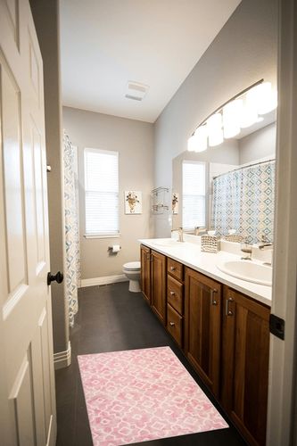 Moynesa Boho Moroccan Area Rug - 2x3 Soft Pink Rugs for Bedroom Girls Modern Geometric Small Bathroom Rug Washable Kitchen Rugs and Mats Non Skid Low Profile Indoor Entrance in Wooden and Grey Bathroom