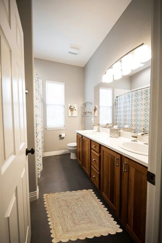 Artist Unknown Arise Export Jute Area Rug - 2' X 3' Feet Scalloped Pattern Natural for Home Decor Item for Living Room Hallways Bedroom and Kitchen (Natural Colour 2' X 3') in Wooden and Grey Bathroom