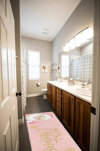 Hallway Runner Rug,Merry Christmas Santa Snowflake Xmas Winter Pink Non Slip Water Absorbent Rug Indoor Entrance Floor Mat Runner for Home Garage Kitchen Laundry 19.7x63in in Wooden and Grey Bathroom