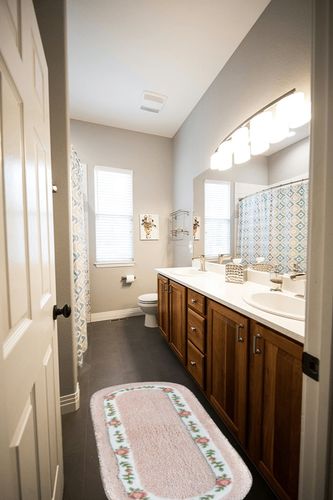 Rose Flower Area Rugs for Living Room Bedroom Non Slip Door Mat Ultra Soft Washable Rug Absorbent Bath Rug Floor Mat Carpet Kitchen Mat 17.71x49.21 Inch Pink in Wooden and Grey Bathroom