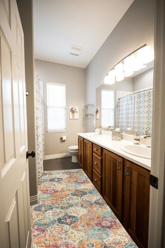 Lahome Moroccan Hallway Runner Rug - 2'5''x8' Ultra-Thin Vintage Washable Rug Runner Oriental Rug Non-Slip Kitchen Runner Indoor Throw Carpet for Entryway Bedroom Laundry Room(2'5''x8',Cream) in Wooden and Grey Bathroom