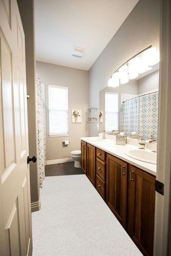 Furnish my Place Modern Plush Solid Color Rug - Off White, 3' x 8', Pet and Kids Friendly Rug. Made in USA, Runner, Area Rugs Great for Kids, Pets, Event, Wedding in Wooden and Grey Bathroom