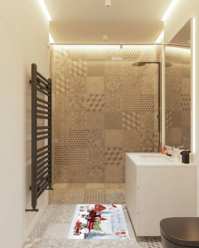 Area Rug, Snowflake Cardinals Xmas Tree Red Truck Christmas Gnome Area Rug, Living Room Rugs, Area Rugs for Bedroom Decor&Living Room Decor, Carpet 2x3ft Bedroom Rug, Rugs for Living Room in White Tiled Bathroom