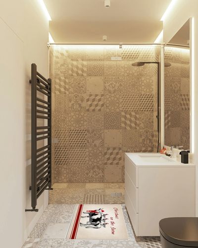 Area Rugs Non-Slip Washable Rug Christmas at The Farm Hens on Cow Indoor Rug Rubber Backing Floor Mats Home Decor Carpet for Living Room Dining Room Non Shedding 2x3 Ft in White Tiled Bathroom