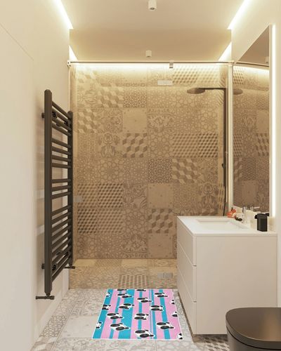 Pink Blue Panda Bathroom Rugs Fluffy Absorbent Bath Mat Machine Washable Soft Microfiber Shaggy Kitchen Mat Non Slip Carpet Runner for Shower Floor Layered Front Door Mats Porch in White Tiled Bathroom