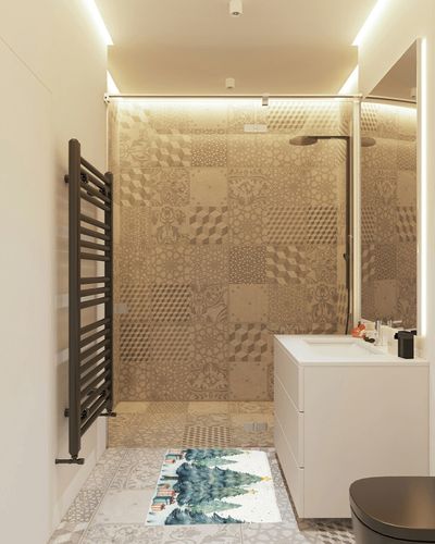 Fluffy Bath Rug Christmas Tree Stars Xmas Gift,Non Slip Shag Carpet Soft Floor Door Mat Farm Pine Tree Green Gradient,Absorbent Entrance Rugs for Kitchen Bathroom Living Room 20x31in in White Tiled Bathroom