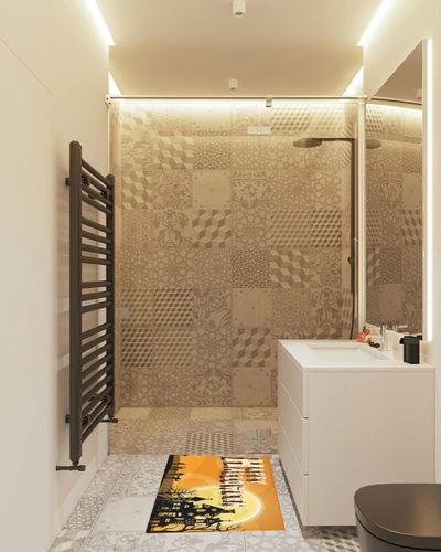 Halloween Plush Shag Bath Rugs Yellow Moon Haunted House Soft Fluffy Floor Doormat Carpet,Non-Slip Door Mats for Living Room Bedroom Kitchen Entryway Black Tree Silhouette in White Tiled Bathroom