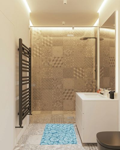 Summer Plush Shag Bath Rugs White Conch Underwater Life Soft Fluffy Floor Doormat Carpet,Non-Slip Door Mats for Living Room Bedroom Kitchen Entryway White Blue in White Tiled Bathroom